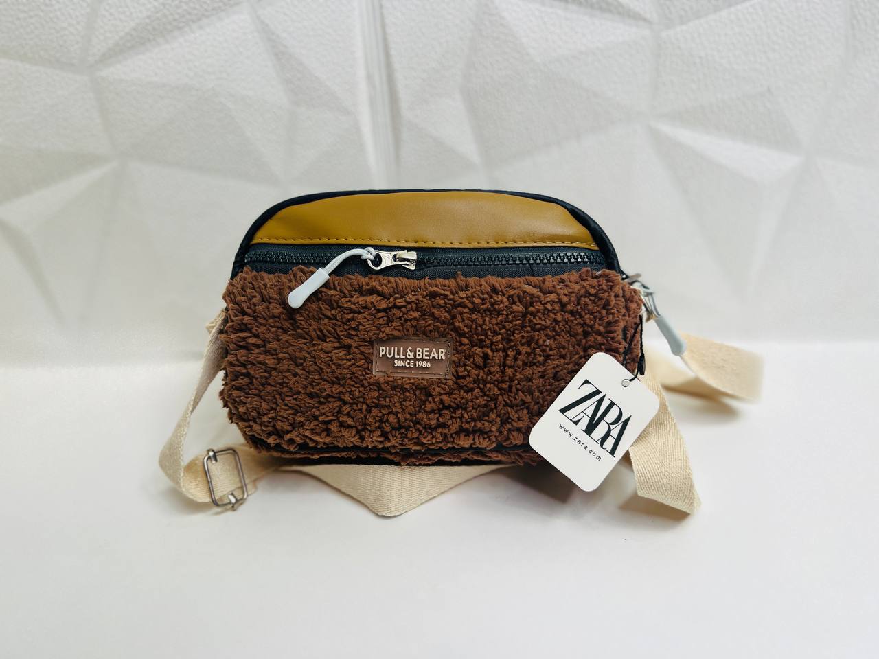 کیف پشمی تدی جلو زیپ دار کد b302 4 کیف پشمی تدی جلو زیپ دار کد b302