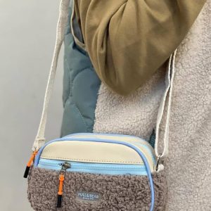 کیف پشمی تدی جلو زیپ دار کد b302