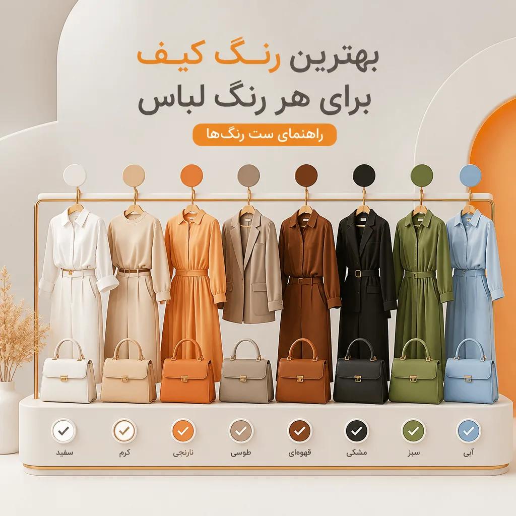 بهترین رنگ کیف برای هر رنگ لباس؛ راهنمای ست رنگها 1 بهترین رنگ کیف برای هر رنگ لباس؛ راهنمای ست رنگها
